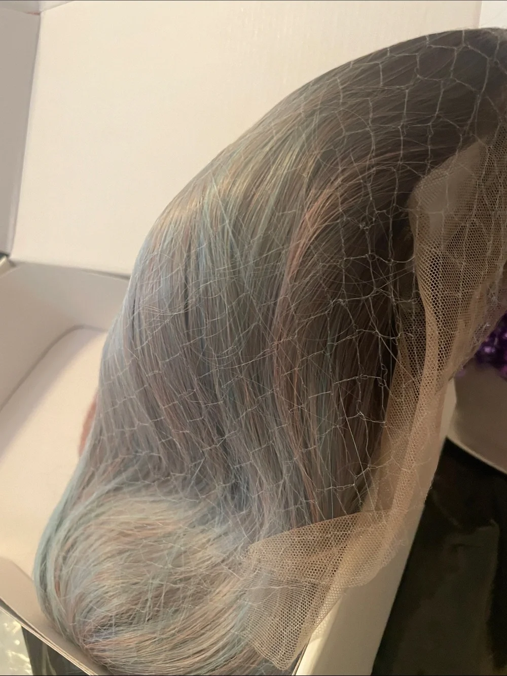 13X6 Lace Front Deluxe Wig Cap with Multi-Color Synthetic Wig